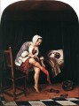 朝のトイレ 1665年 オランダの風俗画家ヤン・ステーン
